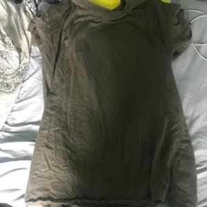 Army Green T-Shirt Dress